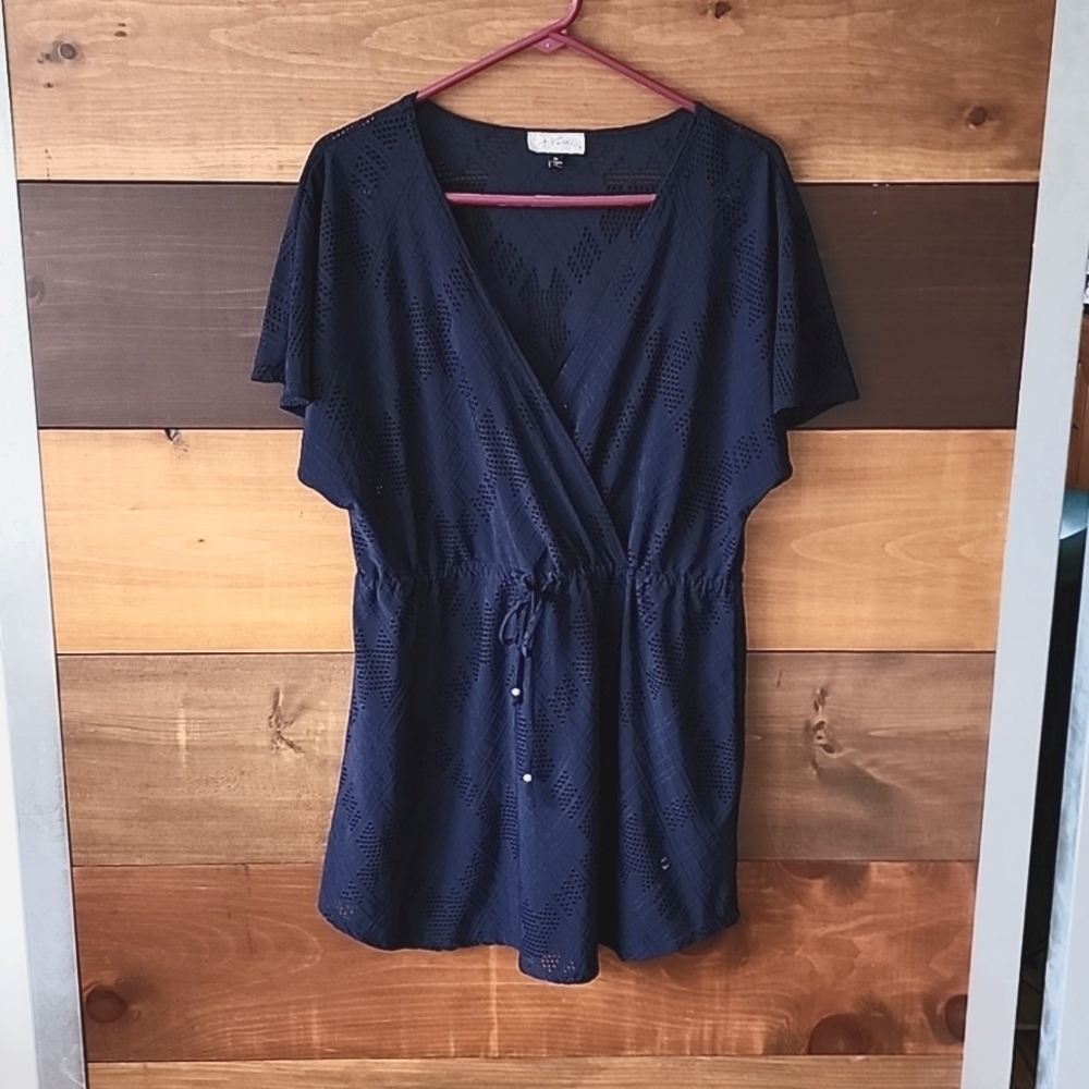 Women's Navy Swimsuit Cover Size medium.